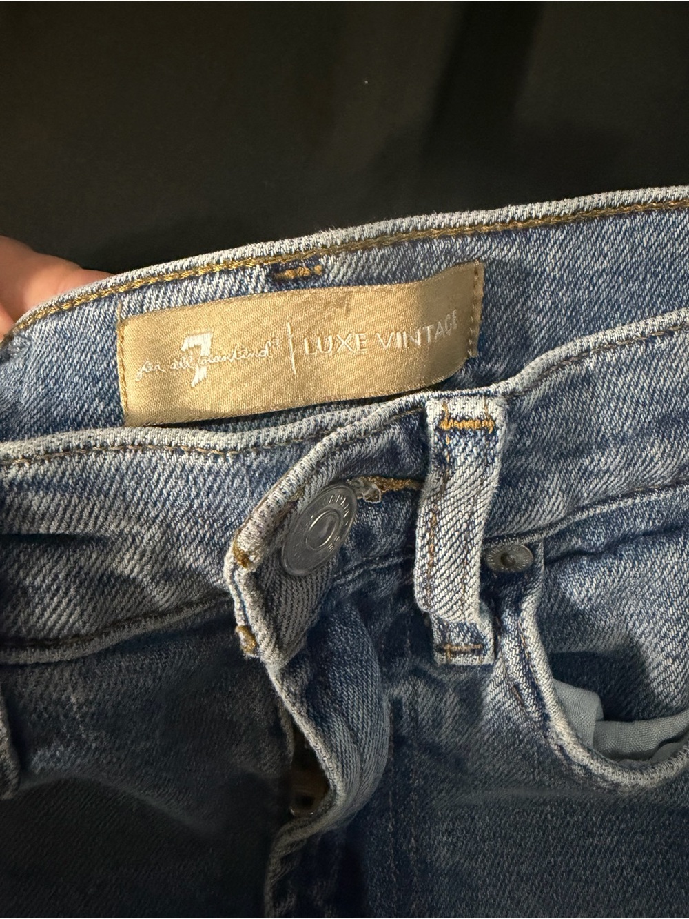 7 for all mankind Light Blue Wide-Leg Women's Jeans - Picture 4 of 6